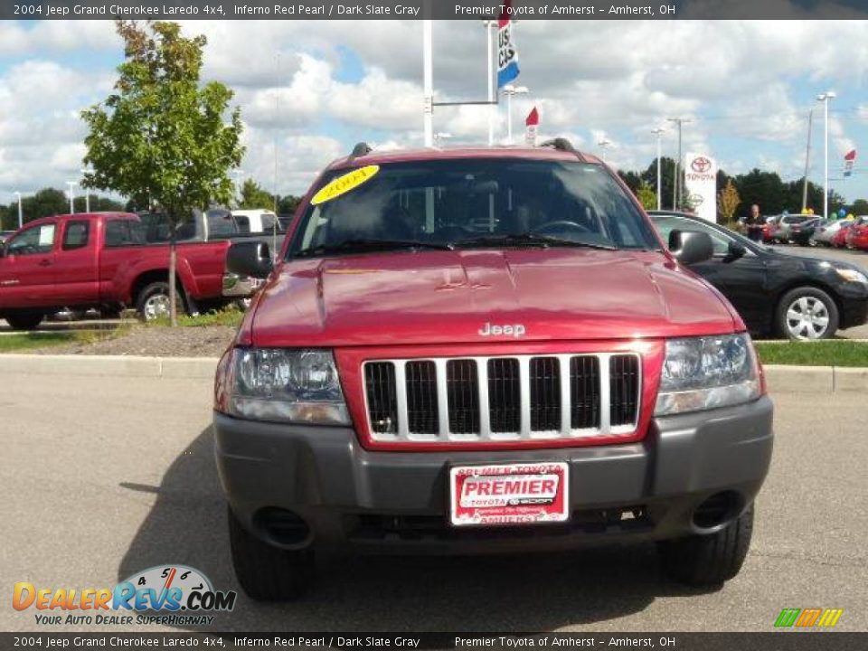 2004 Jeep Grand Cherokee Laredo 4x4 Inferno Red Pearl / Dark Slate Gray Photo #10