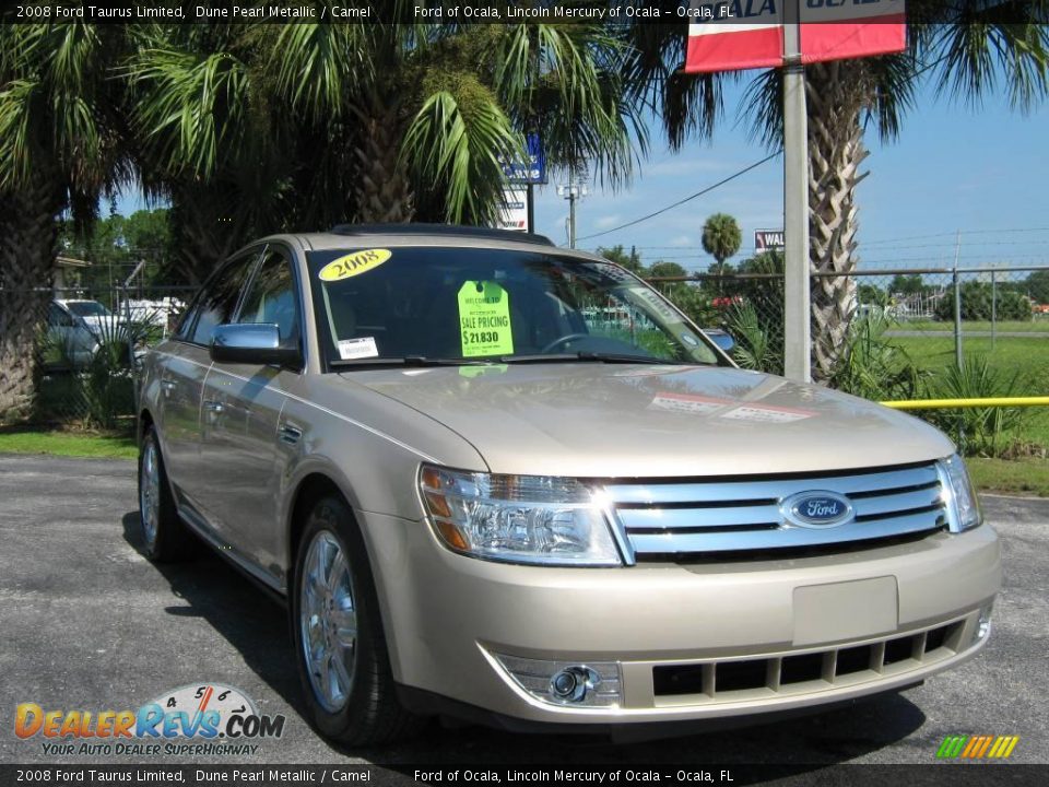 2008 Ford Taurus Limited Dune Pearl Metallic / Camel Photo #1