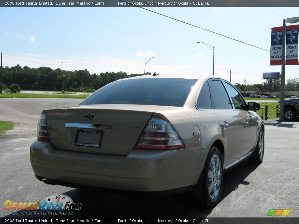 2008 Ford Taurus Limited Dune Pearl Metallic / Camel Photo #3