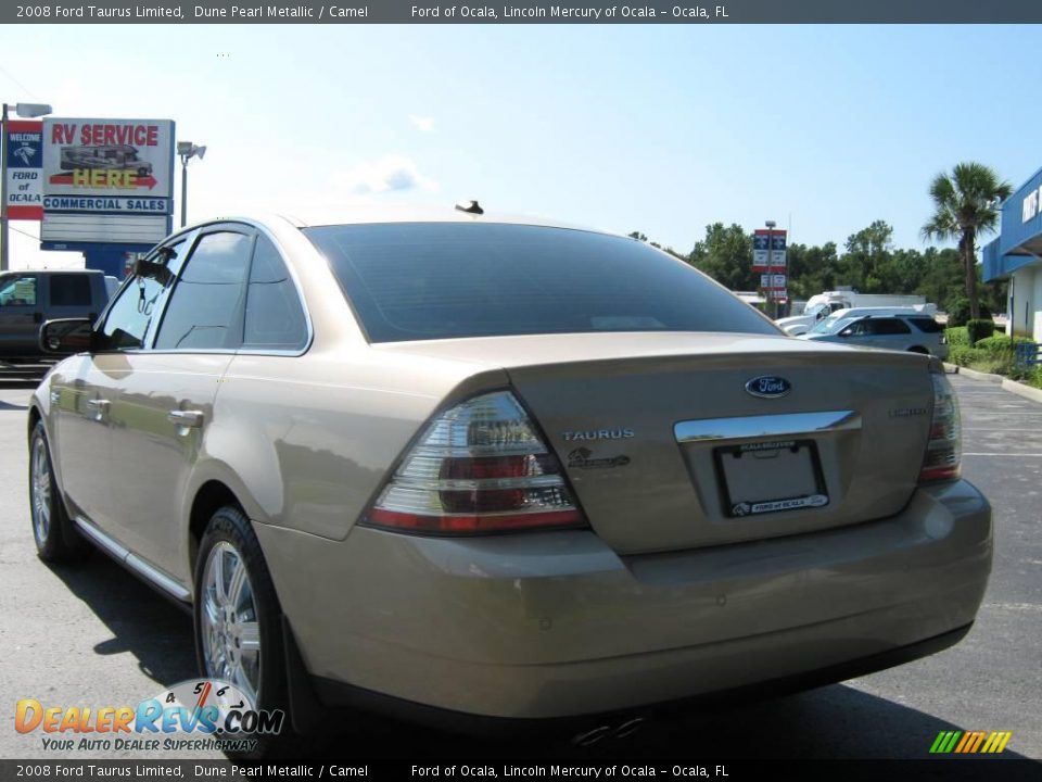 2008 Ford Taurus Limited Dune Pearl Metallic / Camel Photo #5