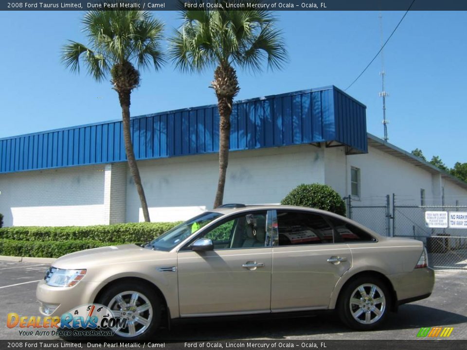 2008 Ford Taurus Limited Dune Pearl Metallic / Camel Photo #6