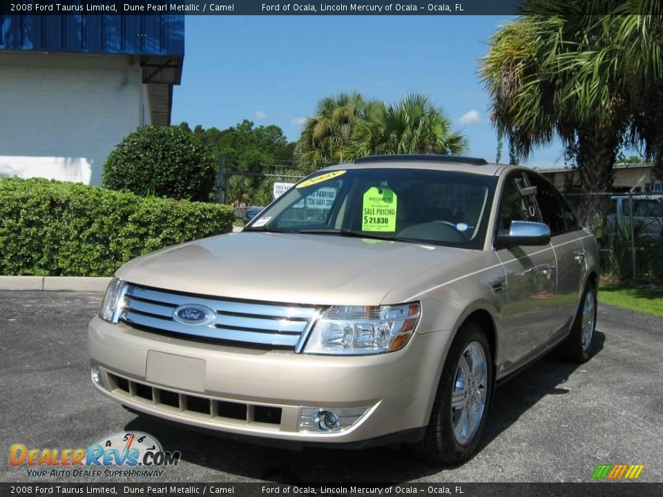 2008 Ford Taurus Limited Dune Pearl Metallic / Camel Photo #7