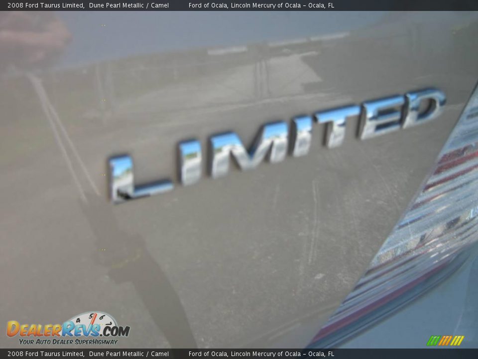 2008 Ford Taurus Limited Dune Pearl Metallic / Camel Photo #13