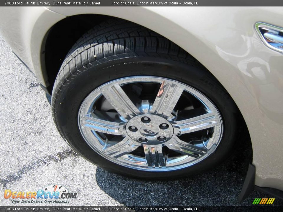 2008 Ford Taurus Limited Dune Pearl Metallic / Camel Photo #14