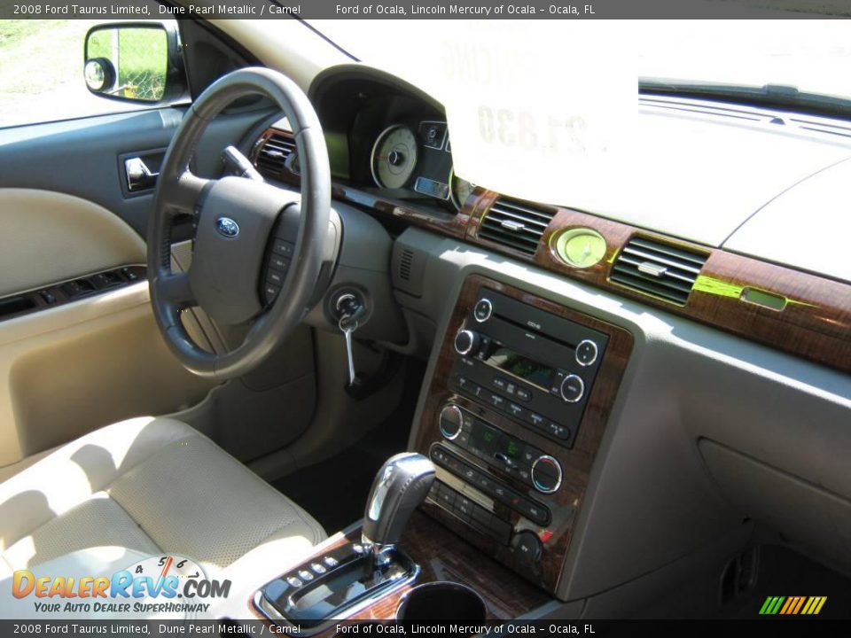 2008 Ford Taurus Limited Dune Pearl Metallic / Camel Photo #18
