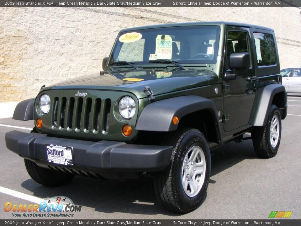 2009 Jeep Wrangler X 4x4 Jeep Green Metallic / Dark Slate Gray/Medium Slate Gray Photo #1