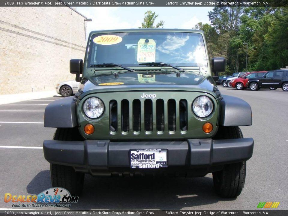 2009 Jeep Wrangler X 4x4 Jeep Green Metallic / Dark Slate Gray/Medium Slate Gray Photo #2