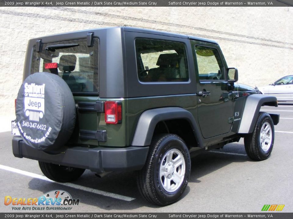 2009 Jeep Wrangler X 4x4 Jeep Green Metallic / Dark Slate Gray/Medium Slate Gray Photo #5
