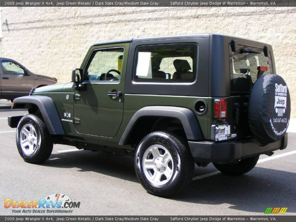2009 Jeep Wrangler X 4x4 Jeep Green Metallic / Dark Slate Gray/Medium Slate Gray Photo #7