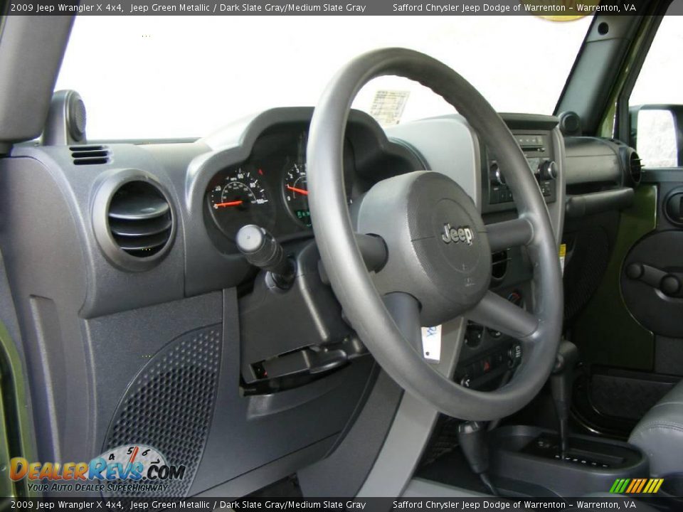 2009 Jeep Wrangler X 4x4 Jeep Green Metallic / Dark Slate Gray/Medium Slate Gray Photo #11