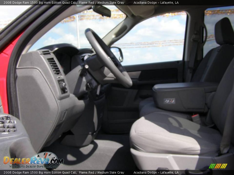 2008 Dodge Ram 1500 Big Horn Edition Quad Cab Flame Red / Medium Slate Gray Photo #9