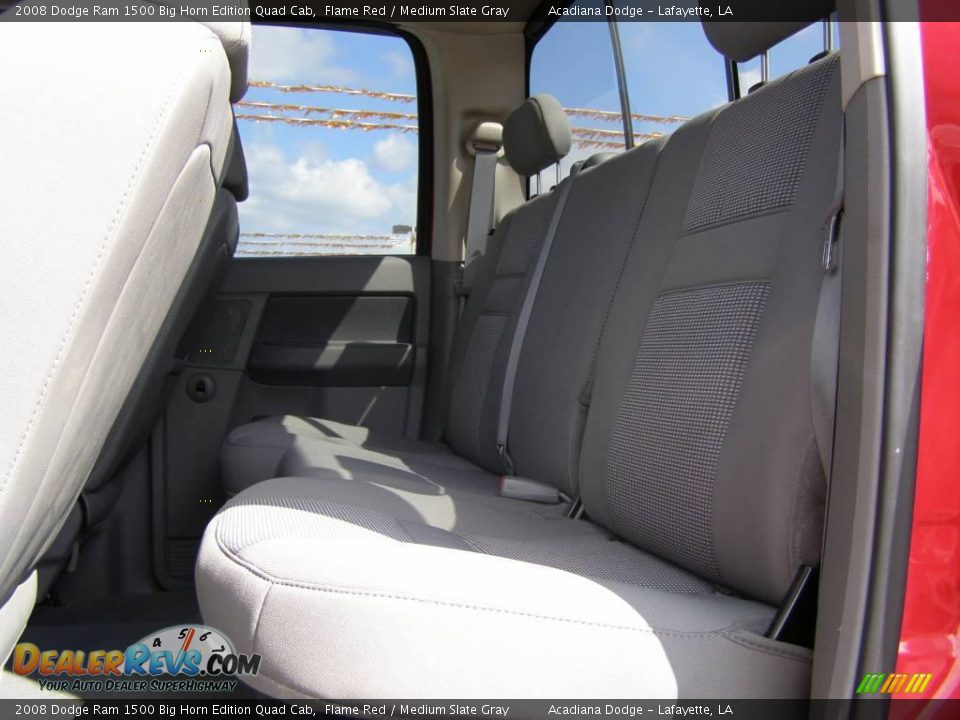 2008 Dodge Ram 1500 Big Horn Edition Quad Cab Flame Red / Medium Slate Gray Photo #10