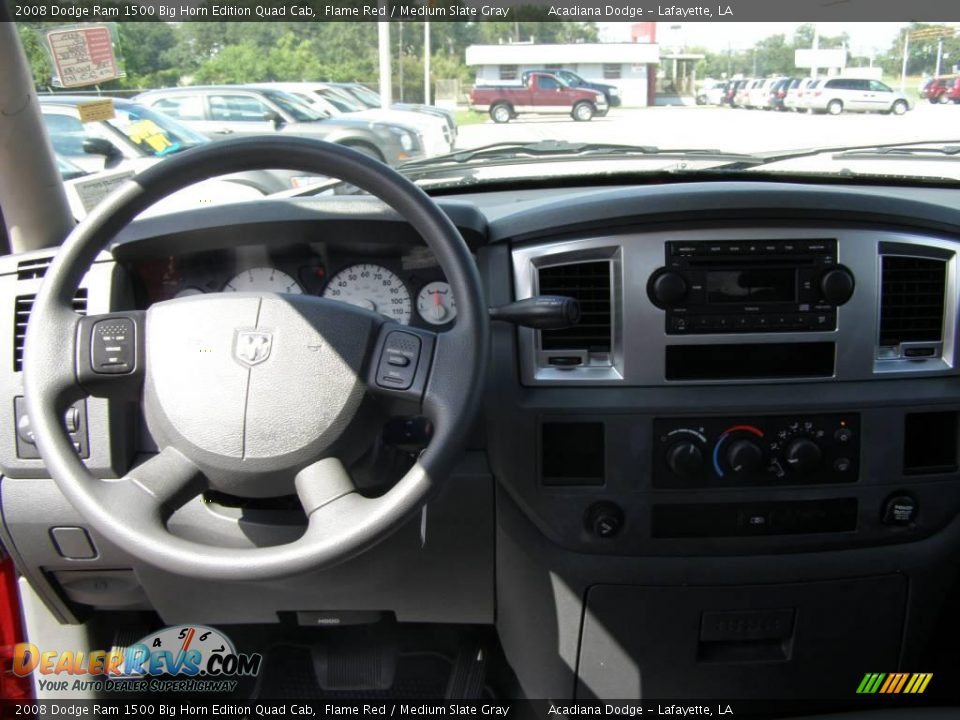 2008 Dodge Ram 1500 Big Horn Edition Quad Cab Flame Red / Medium Slate Gray Photo #11