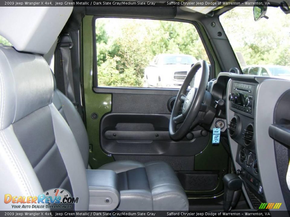 2009 Jeep Wrangler X 4x4 Jeep Green Metallic / Dark Slate Gray/Medium Slate Gray Photo #17