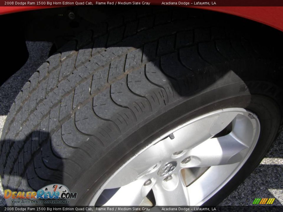 2008 Dodge Ram 1500 Big Horn Edition Quad Cab Flame Red / Medium Slate Gray Photo #12