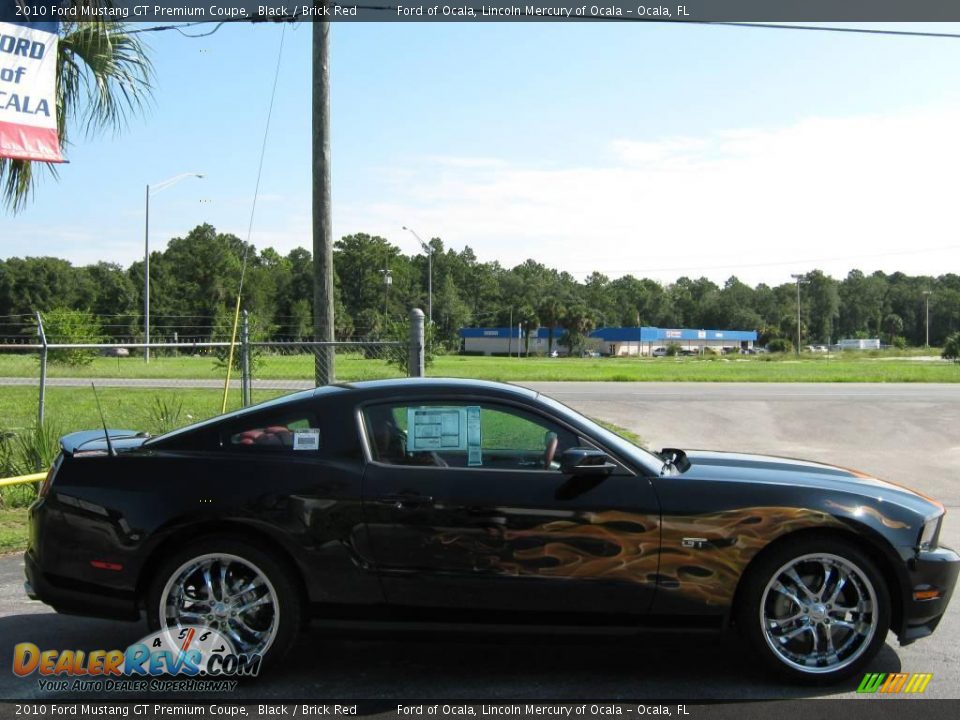 2010 Ford Mustang GT Premium Coupe Black / Brick Red Photo #2