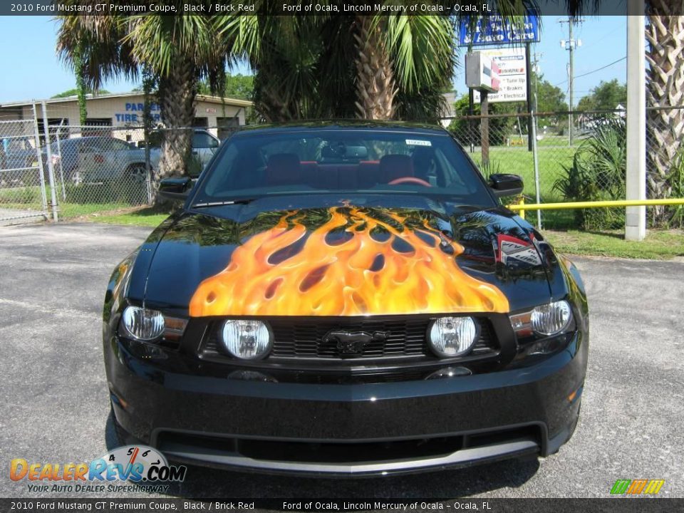 2010 Ford Mustang GT Premium Coupe Black / Brick Red Photo #8
