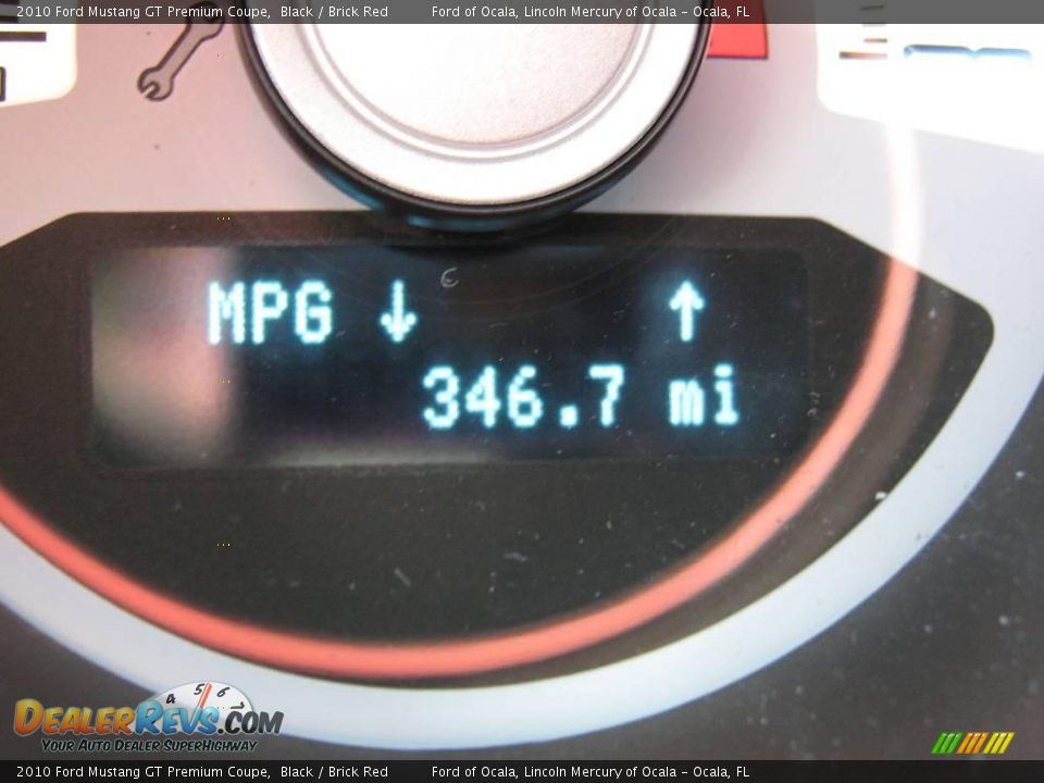 2010 Ford Mustang GT Premium Coupe Black / Brick Red Photo #15