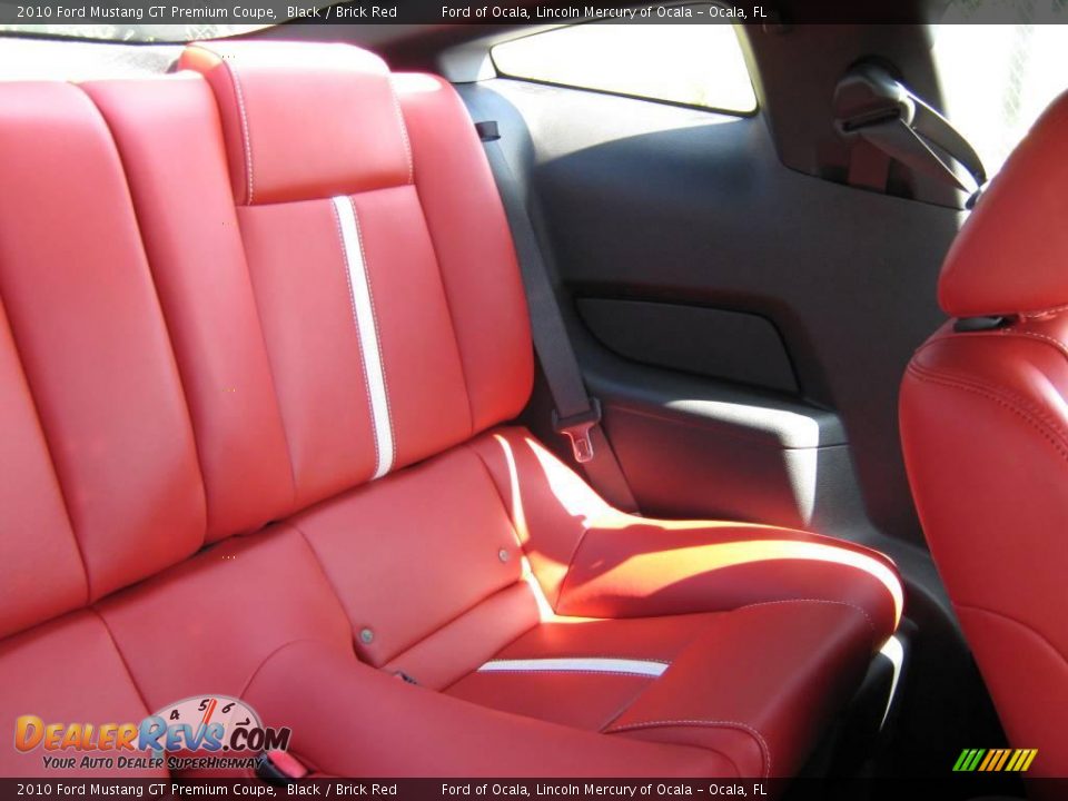 2010 Ford Mustang GT Premium Coupe Black / Brick Red Photo #19