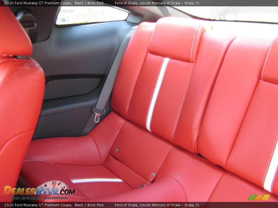 2010 Ford Mustang GT Premium Coupe Black / Brick Red Photo #20