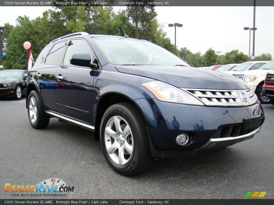 2006 Nissan Murano SE AWD Midnight Blue Pearl / Cafe Latte Photo #1