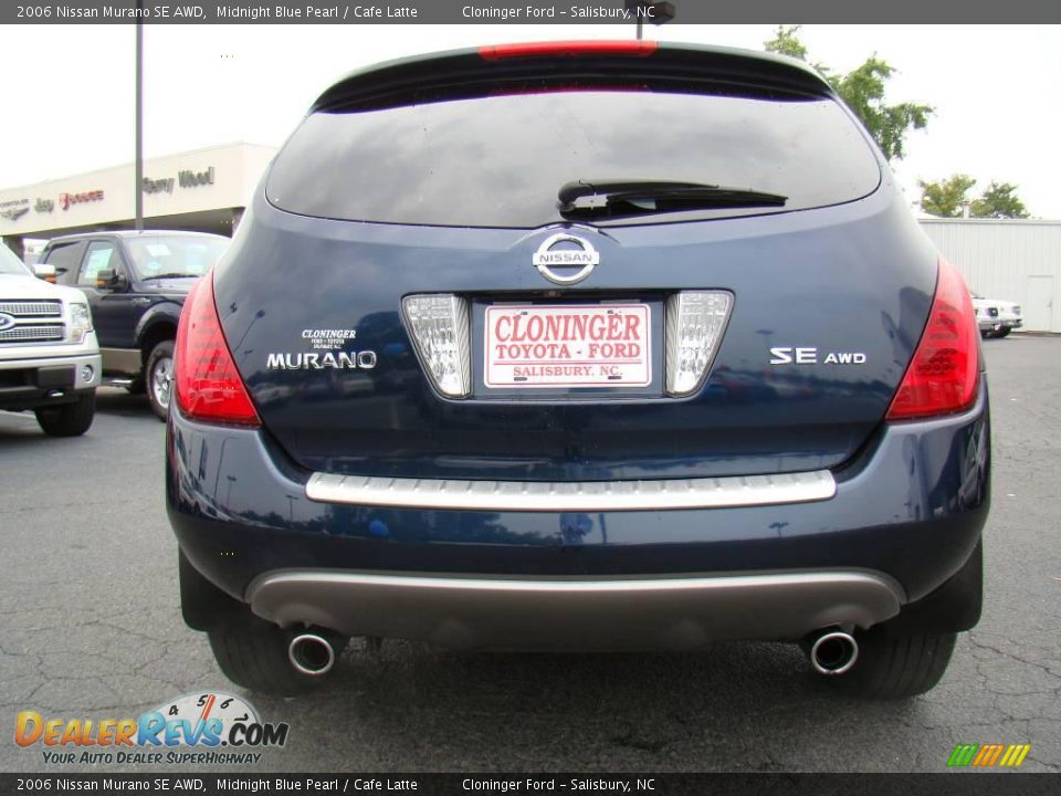 2006 Nissan Murano SE AWD Midnight Blue Pearl / Cafe Latte Photo #4