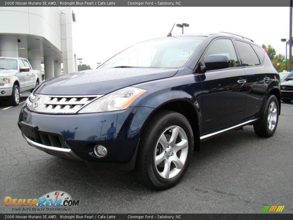 2006 Nissan Murano SE AWD Midnight Blue Pearl / Cafe Latte Photo #6