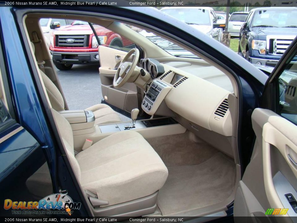 2006 Nissan Murano SE AWD Midnight Blue Pearl / Cafe Latte Photo #12