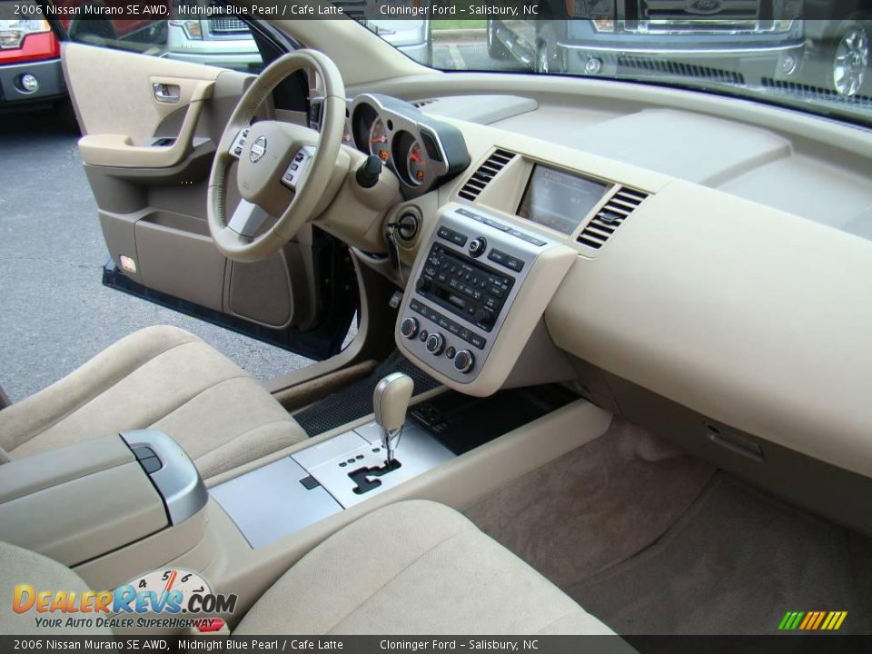 2006 Nissan Murano SE AWD Midnight Blue Pearl / Cafe Latte Photo #13