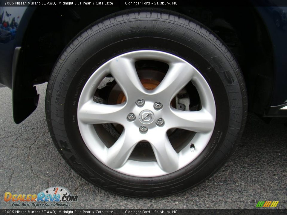 2006 Nissan Murano SE AWD Midnight Blue Pearl / Cafe Latte Photo #14