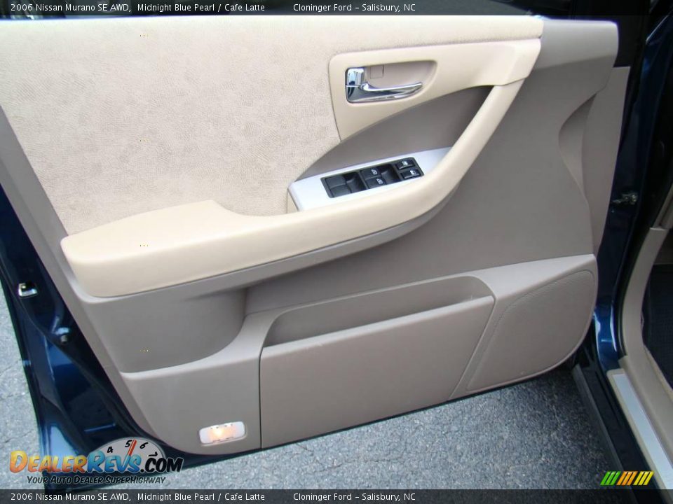2006 Nissan Murano SE AWD Midnight Blue Pearl / Cafe Latte Photo #16