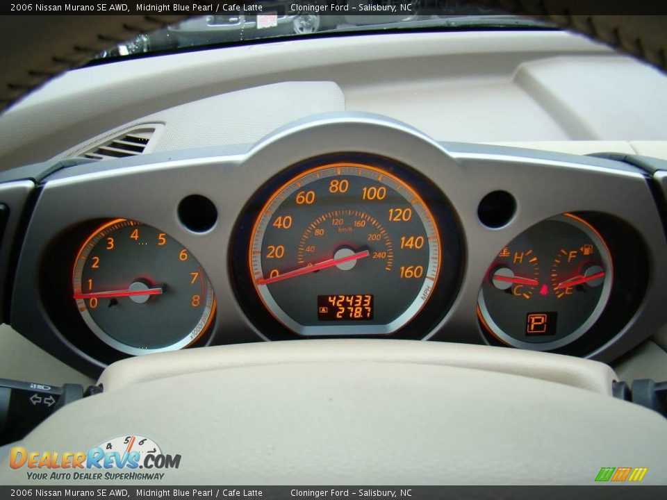 2006 Nissan Murano SE AWD Midnight Blue Pearl / Cafe Latte Photo #18