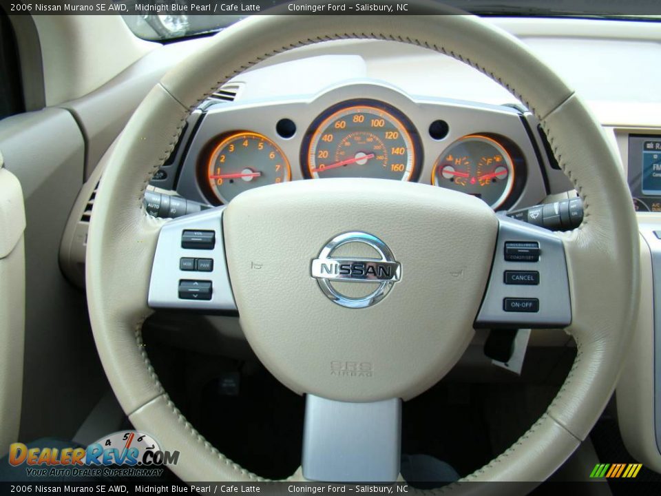 2006 Nissan Murano SE AWD Midnight Blue Pearl / Cafe Latte Photo #19
