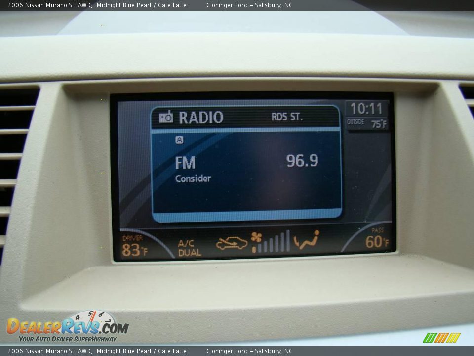 2006 Nissan Murano SE AWD Midnight Blue Pearl / Cafe Latte Photo #20