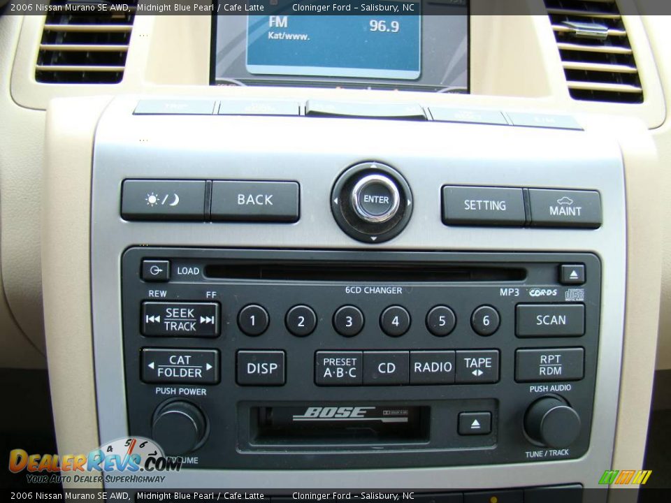 2006 Nissan Murano SE AWD Midnight Blue Pearl / Cafe Latte Photo #21