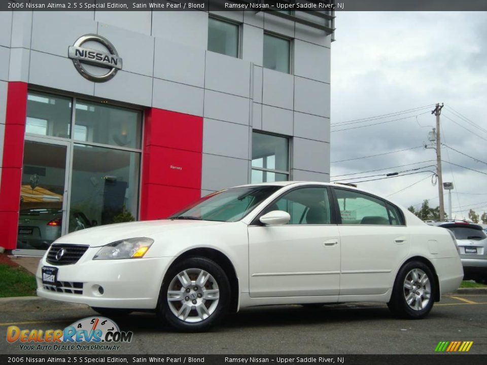 2006 Nissan Altima 2.5 S Special Edition Satin White Pearl / Blond Photo #5