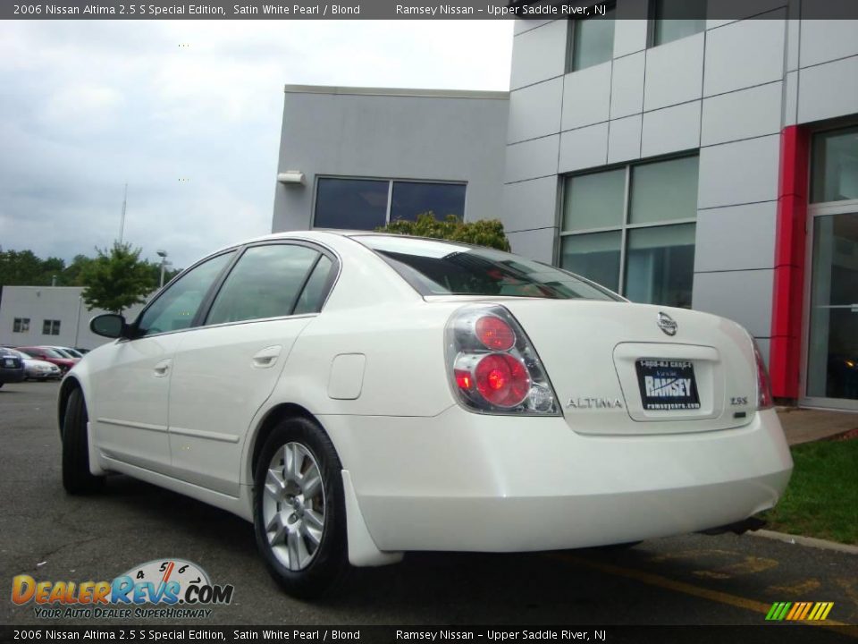 2006 Nissan Altima 2.5 S Special Edition Satin White Pearl / Blond Photo #8