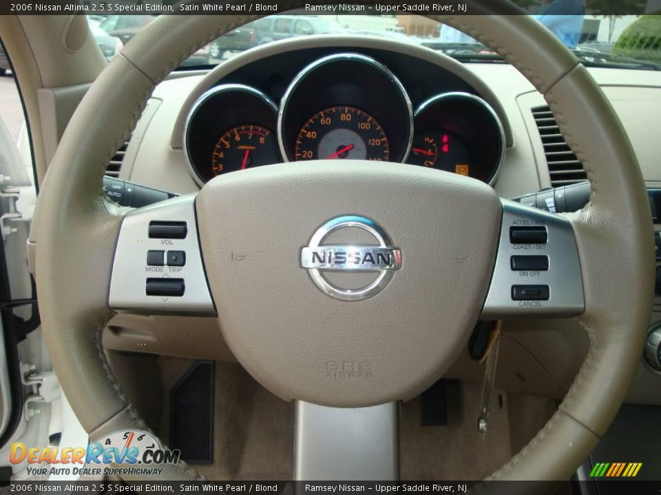 2006 Nissan Altima 2.5 S Special Edition Satin White Pearl / Blond Photo #35