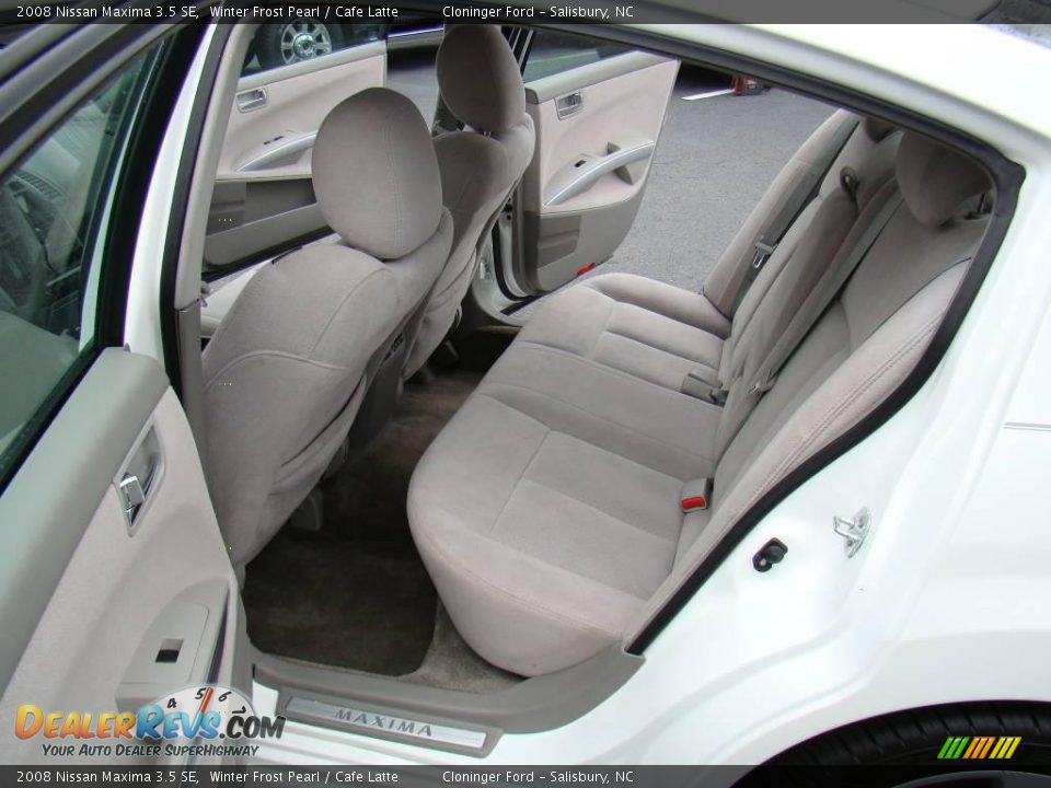 2008 Nissan Maxima 3.5 SE Winter Frost Pearl / Cafe Latte Photo #9