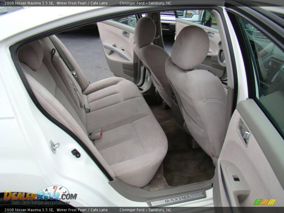 2008 Nissan Maxima 3.5 SE Winter Frost Pearl / Cafe Latte Photo #10