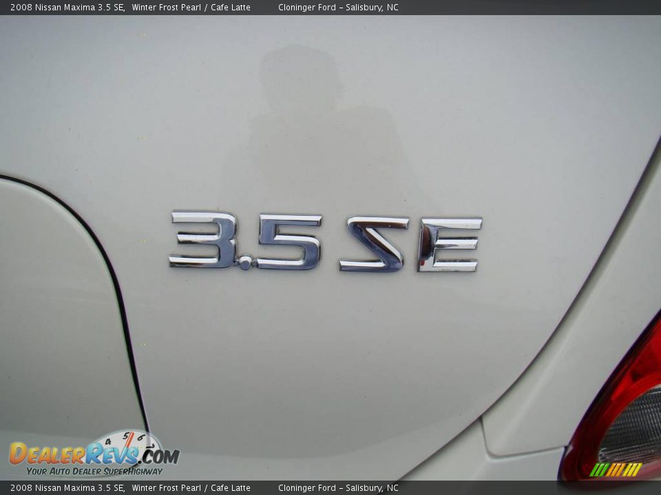 2008 Nissan Maxima 3.5 SE Winter Frost Pearl / Cafe Latte Photo #14