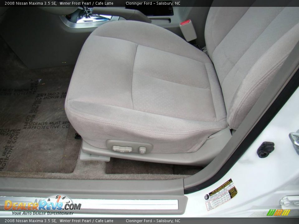 2008 Nissan Maxima 3.5 SE Winter Frost Pearl / Cafe Latte Photo #16