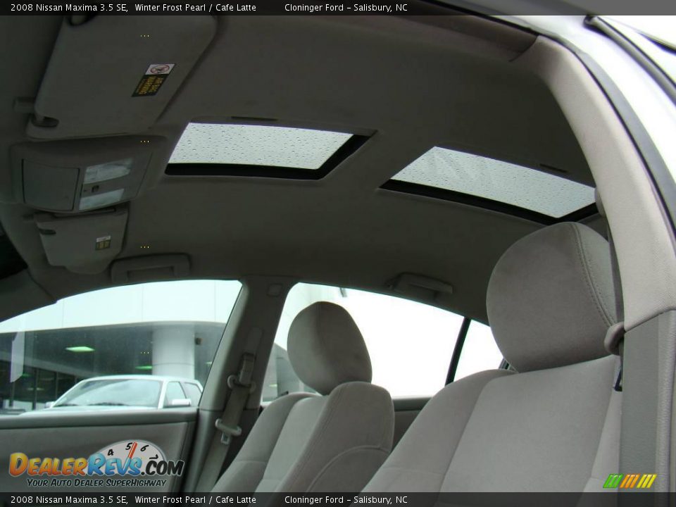 2008 Nissan Maxima 3.5 SE Winter Frost Pearl / Cafe Latte Photo #17