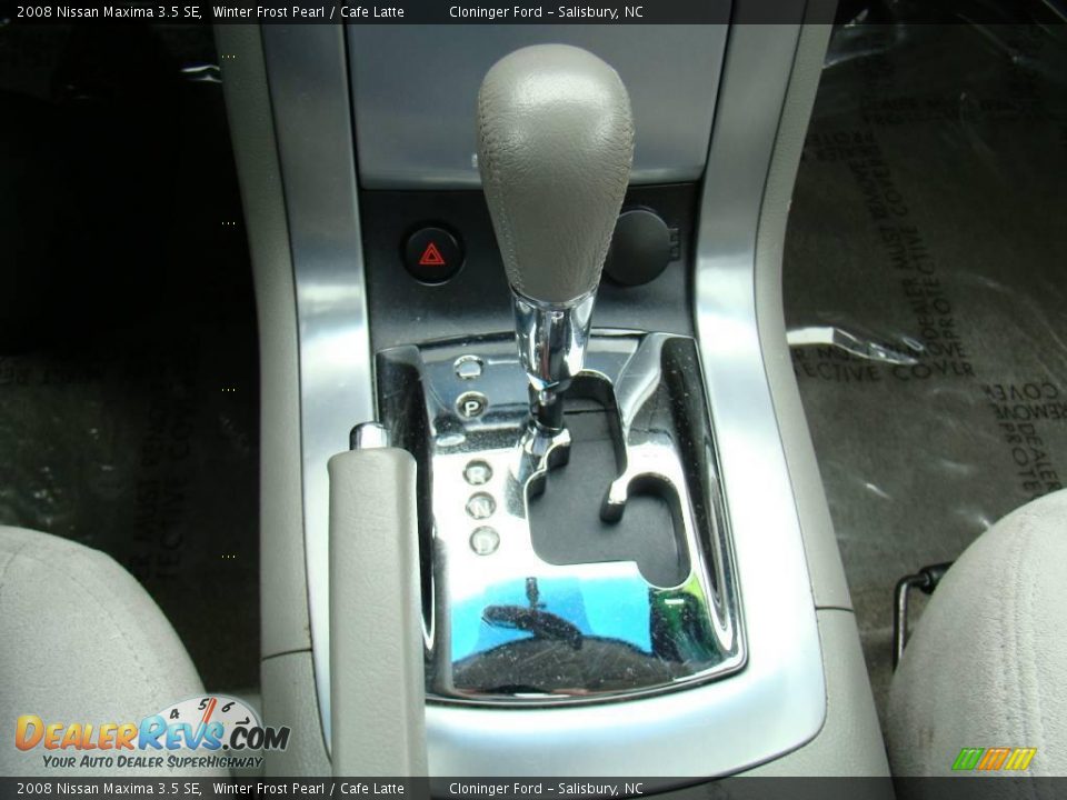2008 Nissan Maxima 3.5 SE Winter Frost Pearl / Cafe Latte Photo #22