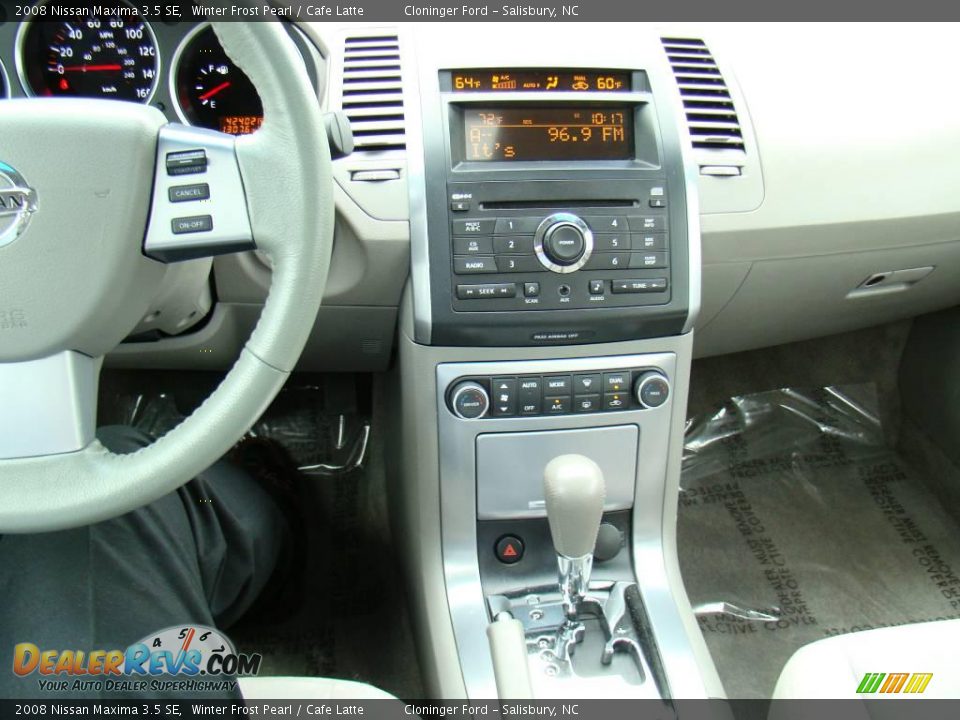 2008 Nissan Maxima 3.5 SE Winter Frost Pearl / Cafe Latte Photo #23