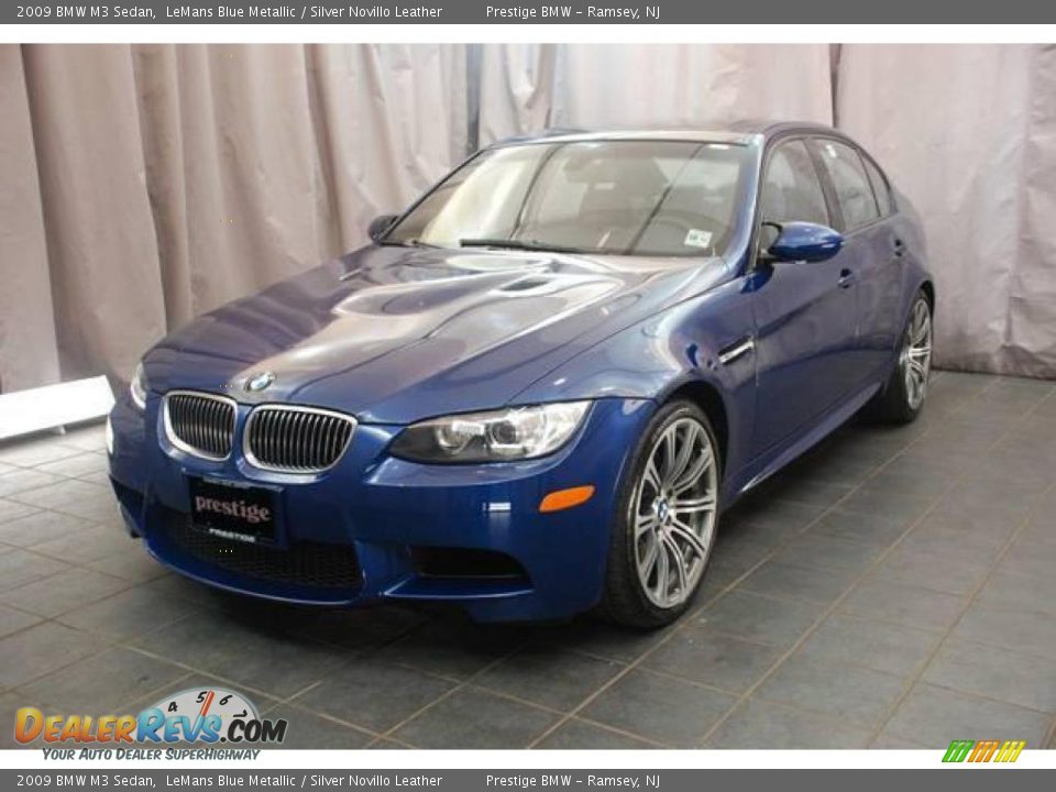 2009 BMW M3 Sedan LeMans Blue Metallic / Silver Novillo Leather Photo #1