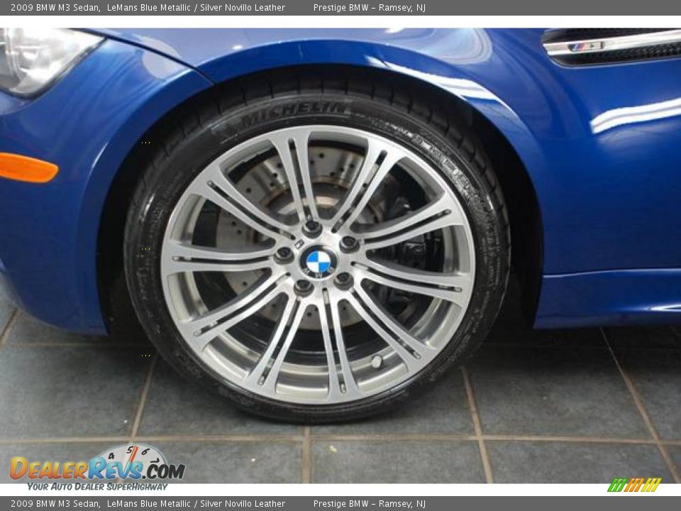 2009 BMW M3 Sedan LeMans Blue Metallic / Silver Novillo Leather Photo #3