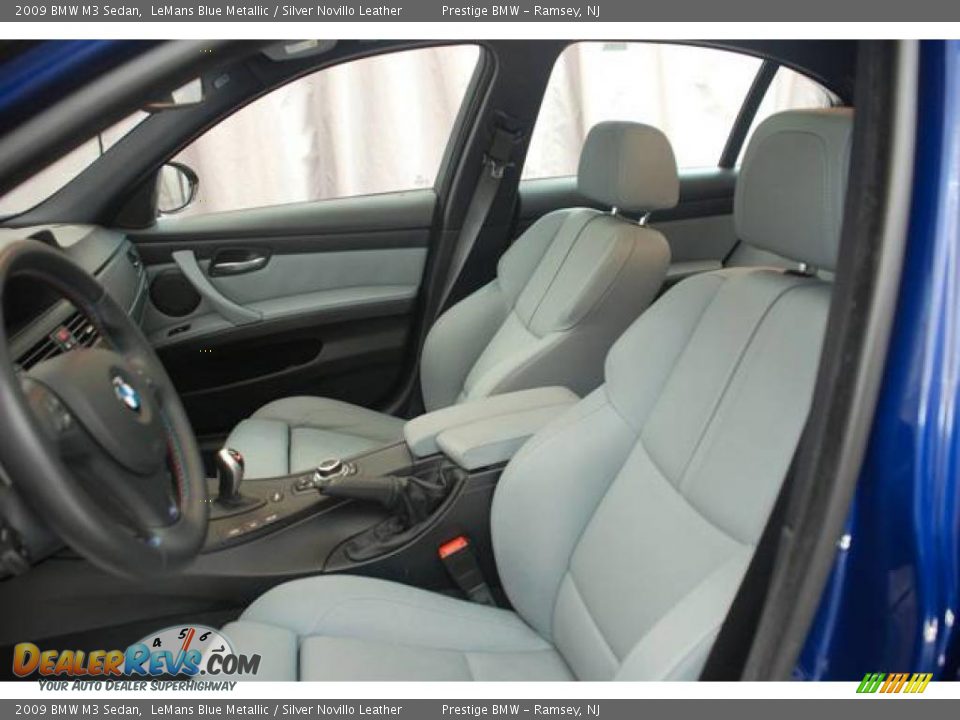 2009 BMW M3 Sedan LeMans Blue Metallic / Silver Novillo Leather Photo #5
