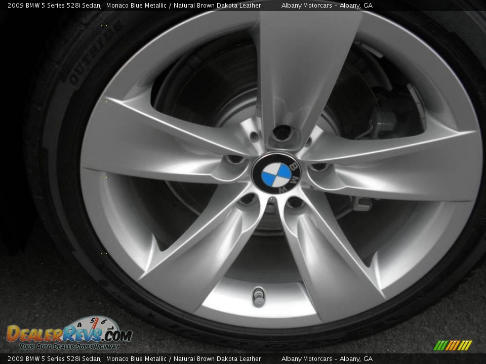 2009 BMW 5 Series 528i Sedan Monaco Blue Metallic / Natural Brown Dakota Leather Photo #5