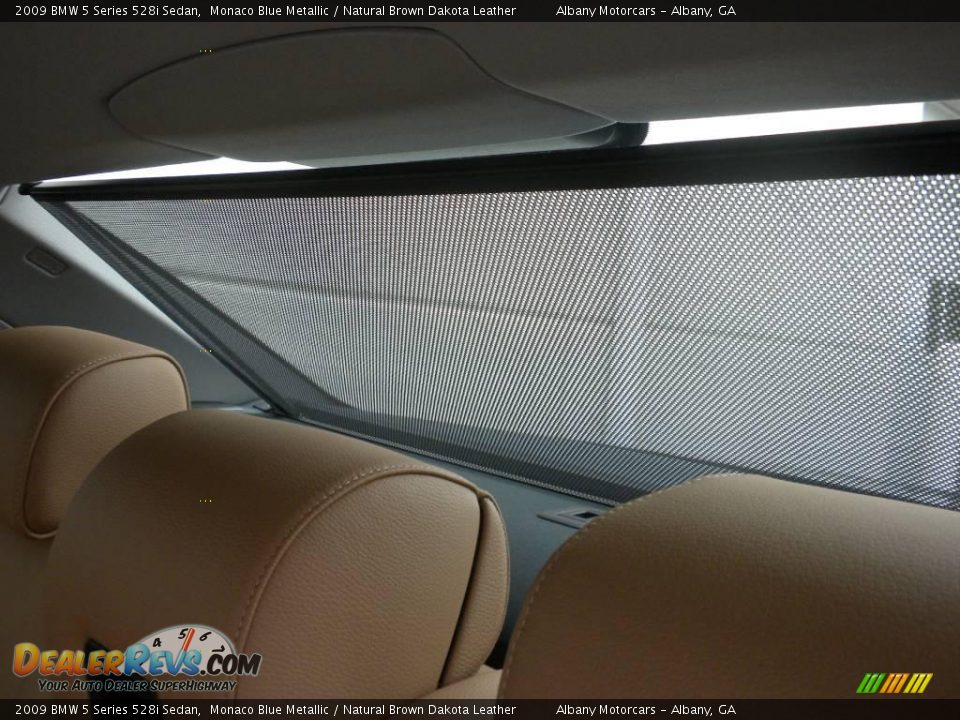 2009 BMW 5 Series 528i Sedan Monaco Blue Metallic / Natural Brown Dakota Leather Photo #14